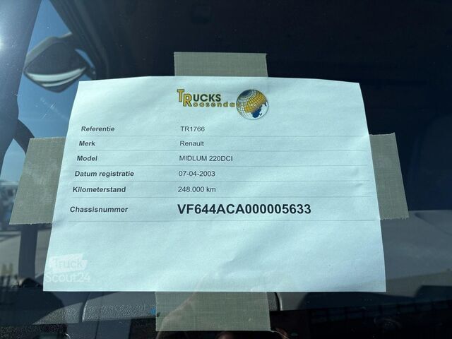 Tipper med kran Renault Midlum 220 + PALFINGER PK 6001 + tipper + remot...