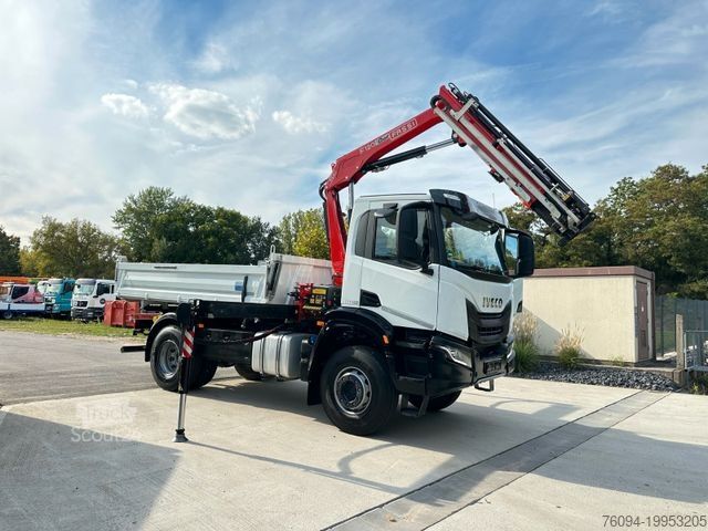 Tipper truck IVECO X -WAY AD 200 4x2 Kran 19m FUNK Meiller Kipper