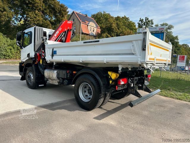 Tipper truck IVECO X -WAY AD 200 4x2 Kran 19m FUNK Meiller Kipper