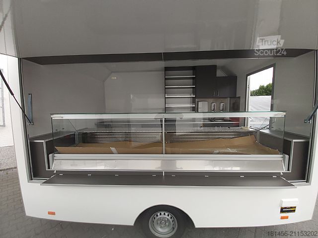 Verkaufsanhänger trailershop Frische Kühltheke Feinkost Gastro Verkaufsmobil