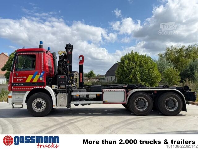 Kampós konténerszállító teherautó Mercedes-Benz Actros 2635 6x4, Kran Hiab XS 122B-3 Duo,