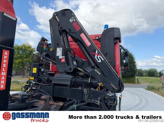 Kampós konténerszállító teherautó Mercedes-Benz Actros 2635 6x4, Kran Hiab XS 122B-3 Duo,