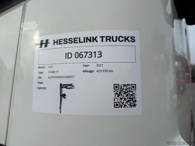 Standartinis-SZM DAF XF 480 SSC Super Space 2x tank ACC 429.930KM