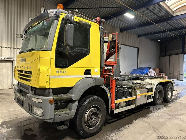  Iveco TRAKKER 350 6x4 HOOKLIFT + CRANE FASSI F120.22 ...