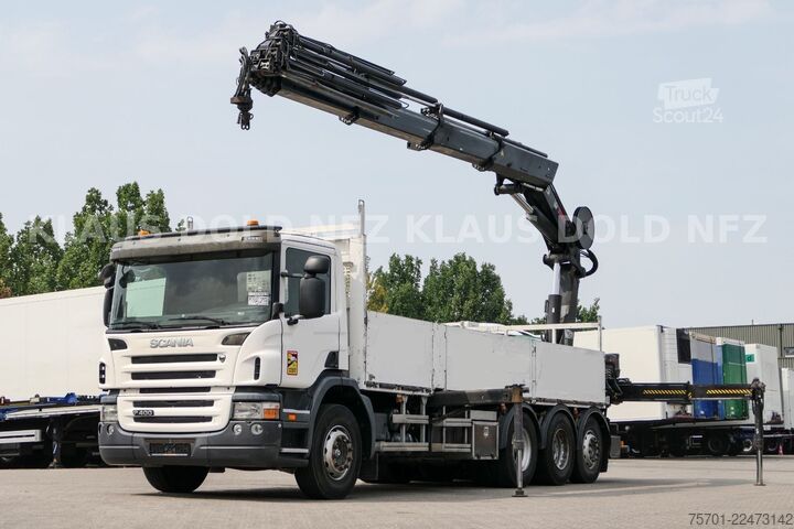 Gru montata su autocarro SCANIA P 400 Pritsche Kran HIAB 377 E Funk Euro 5