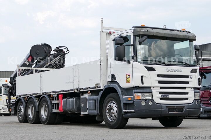 Gru montata su autocarro SCANIA P 400 Pritsche Kran HIAB 377 E Funk Euro 5