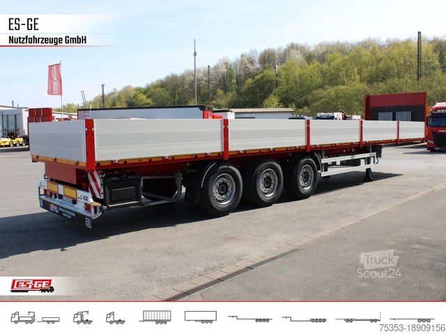 Werkplatform oplegger ES-GE 3-Achs Sattelanhänger -Bordwände