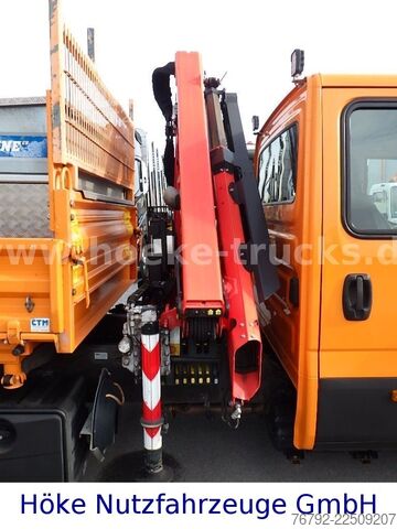 Furgone ribaltabile a tre lati IVECO 70 C 18 DoKa/Kipper/Palfinger Kran/Greifer/2xAHK