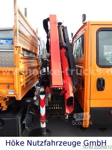Furgone ribaltabile IVECO 70 C 18 DoKa/Kipper/Palfinger Kran/Greifer/2xAHK