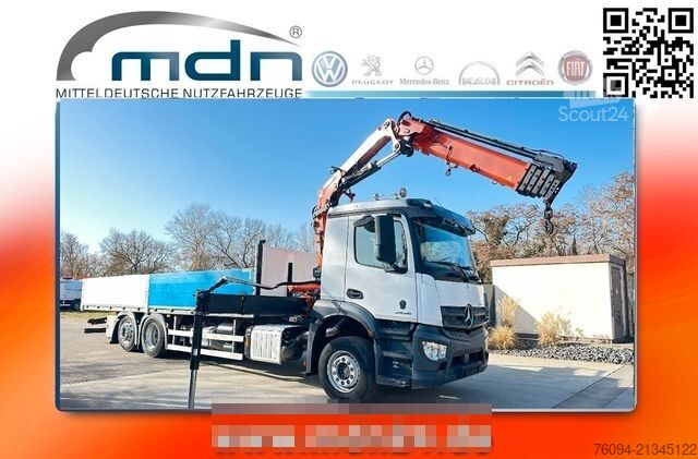 Żuraw samochodowy MERCEDES-BENZ Actros 2536 6x2 KRAN 20m FUNK Pritsche 7,5m