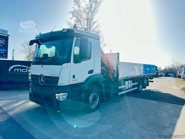 Ciężarówka z płaską platformą MERCEDES-BENZ Actros 2536 6x2 KRAN 20m FUNK Pritsche 7,5m