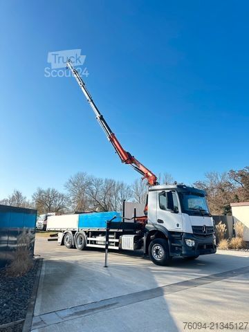 Ciężarówka z płaską platformą MERCEDES-BENZ Actros 2536 6x2 KRAN 20m FUNK Pritsche 7,5m