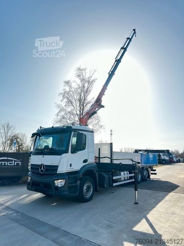 Ciężarówka z płaską platformą MERCEDES-BENZ Actros 2536 6x2 KRAN 20m FUNK Pritsche 7,5m