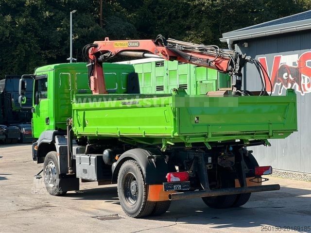 Driezijdige kipper MAN TGM 18.340 4x2 Meiller DSK + Palfinger-Ladekran