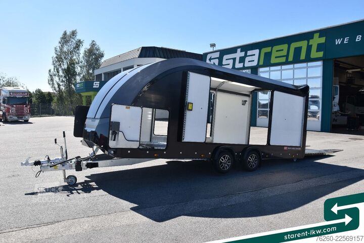 Ремарке за превоз на автомобили BRIAN JAMES TRAILERS Race Sport Seilwinde Zusatzrampen Solarpanele
