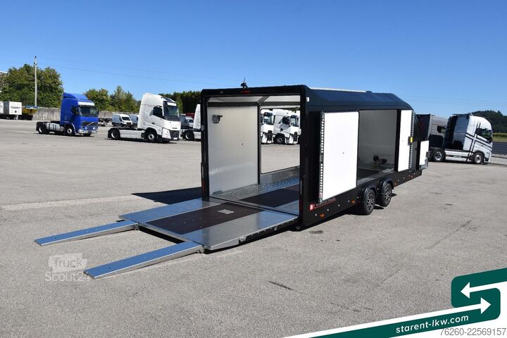 Ремарке за превоз на автомобили BRIAN JAMES TRAILERS Race Sport Seilwinde Zusatzrampen Solarpanele