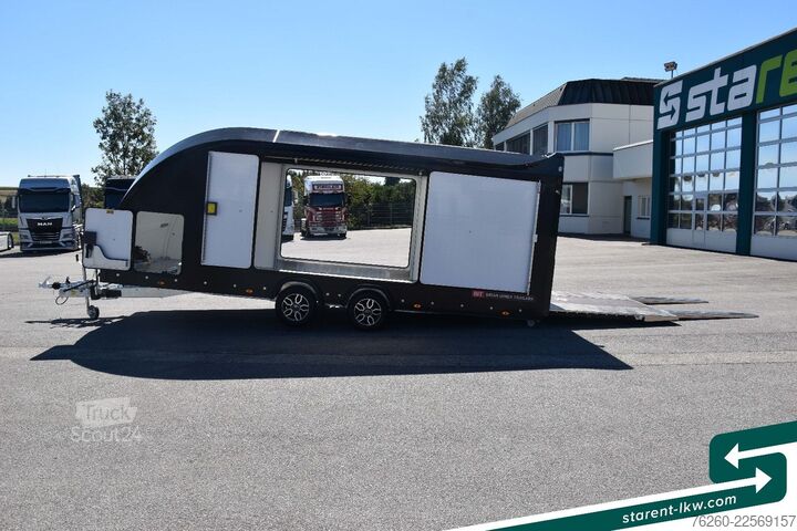 Ремарке за превоз на автомобили BRIAN JAMES TRAILERS Race Sport Seilwinde Zusatzrampen Solarpanele