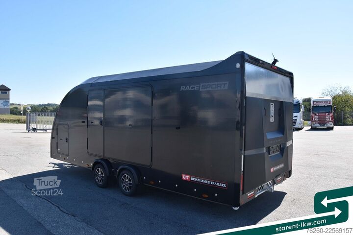 Ремарке за превоз на автомобили BRIAN JAMES TRAILERS Race Sport Seilwinde Zusatzrampen Solarpanele