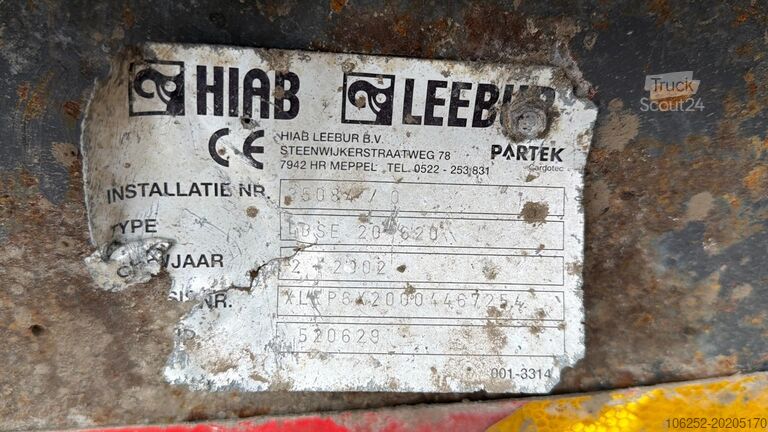 Sistema de brazo de gancho Scania 94G-260 6x2 HOOKLIFT / GANCHO - MANUAL - BE TRUCK