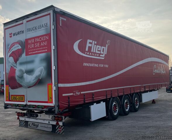 Atvērta puspiekabe ar tentu FLIEGL SDS 390 X-TRA Long Tautliner Alcoa