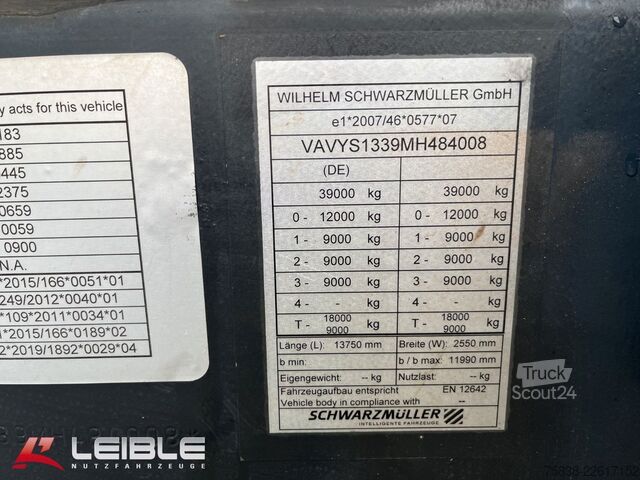 Työalustallinen puoliperävaunu SCHWARZMÜLLER S1*Rungenauflieger*Liftachse*SAF-Achsen*