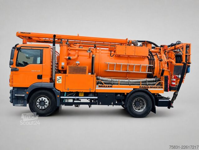 Vakuumtanktankvogn MAN TGM 18.310 4x2 Müller 8m³ HD-KOMBI Saug u.Spül