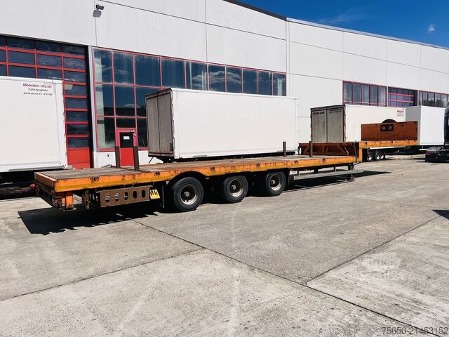 Tieflader-Sattelauflieger Möslein STO 3 Schwebheim  3 Achs Satteltieflader Plato 45 t GGfür Fertigteile, Baumaschinen oder Container