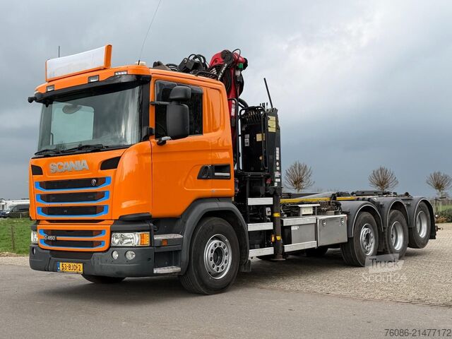 Système de bras à crochet Scania G450 8x2 EURO 6 !!Z-KRAAN!!HAAK!!TOP!! ZERO EMI...