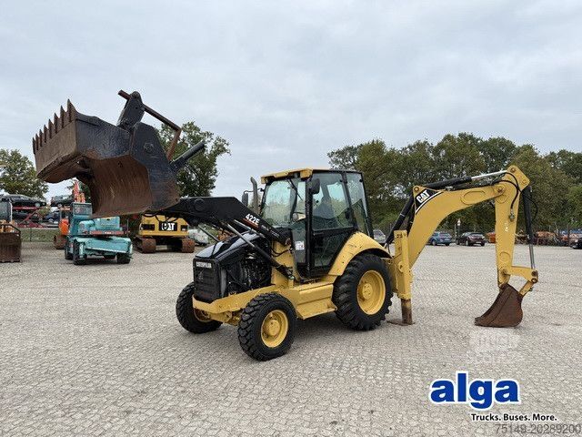 Baggerlader CATERPILLAR 422 4x4, Mehrzweckgerät, Palettengabel, Schaufel