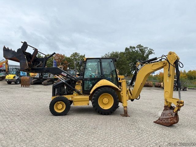 Baggerlader CATERPILLAR 422 4x4, Mehrzweckgerät, Palettengabel, Schaufel
