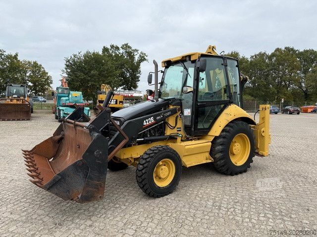 Baggerlader CATERPILLAR 422 4x4, Mehrzweckgerät, Palettengabel, Schaufel