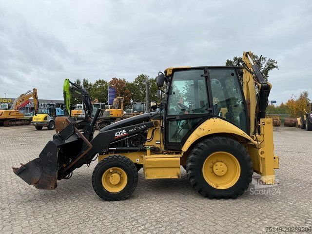 Baggerlader CATERPILLAR 422 4x4, Mehrzweckgerät, Palettengabel, Schaufel