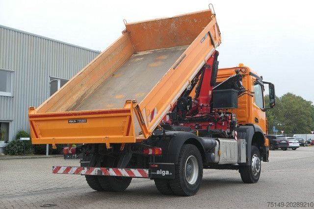 Trijų pusių savivartis sunkvežimis MERCEDES-BENZ 1835 AK Arocs  4x4, Meiller, Fassi F135AC, Funk