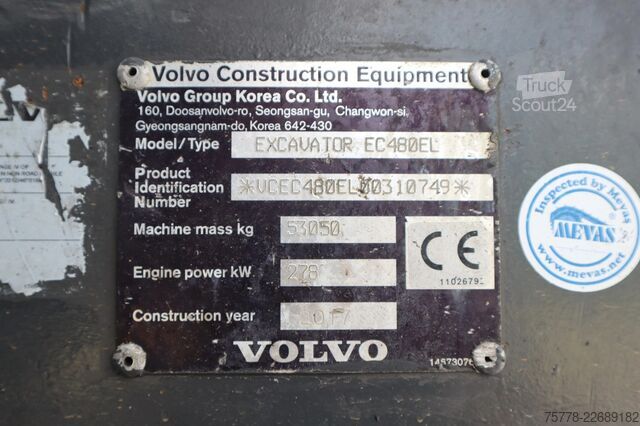 حفارة زاحفة Volvo EC480EL | EC480 EL | CE | HAMMER & SHEAR