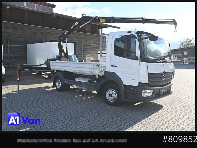 Tipvogn varebil MERCEDES-BENZ Atego 816 Kipper Kran, Hiab, AHK, Klima