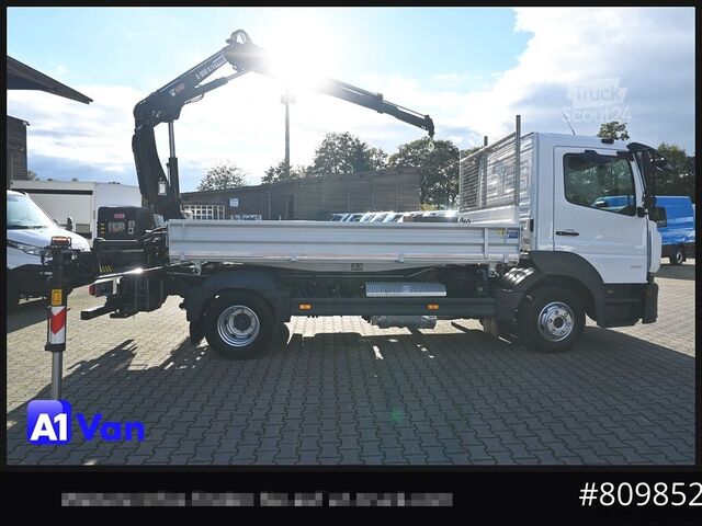 Kiepwagen bestelauto MERCEDES-BENZ Atego 816 Kipper Kran, Hiab, AHK, Klima