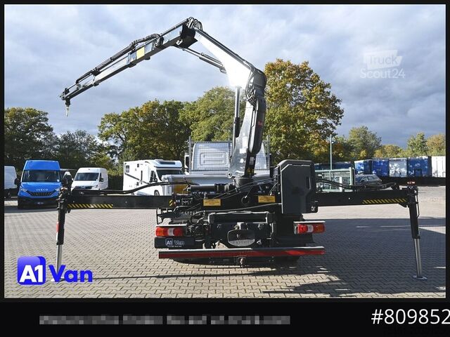 Kiepwagen bestelauto MERCEDES-BENZ Atego 816 Kipper Kran, Hiab, AHK, Klima