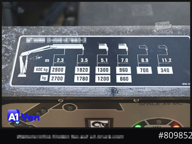 Kiepwagen bestelauto MERCEDES-BENZ Atego 816 Kipper Kran, Hiab, AHK, Klima