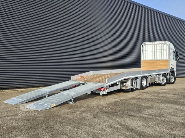 Furgone trasportatore di auto DAF XF 480 8x2 OPRIJ - MACHINE TRANSPORT / NEW