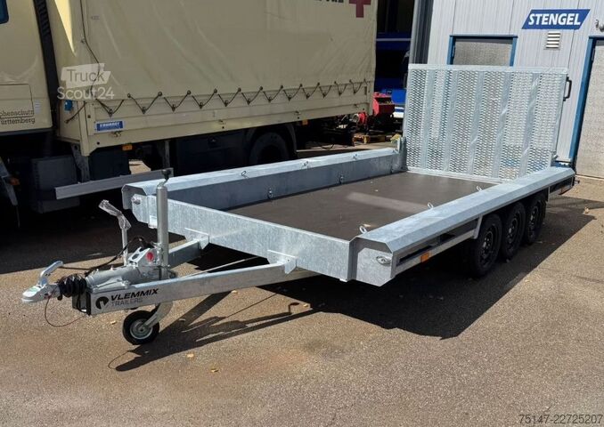 Remorcă cu platformă joasă Vlemmix VLEMMIX 3500 kg 3-Achs Tieflader Minibagger PKW