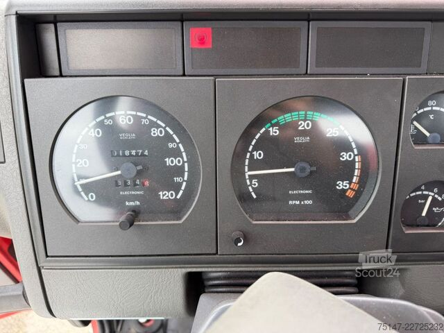 Autocarro con pianale e telone IVECO 95E18 4x4 Allrad SW 2000 Feuerwehr Schlauchwagen