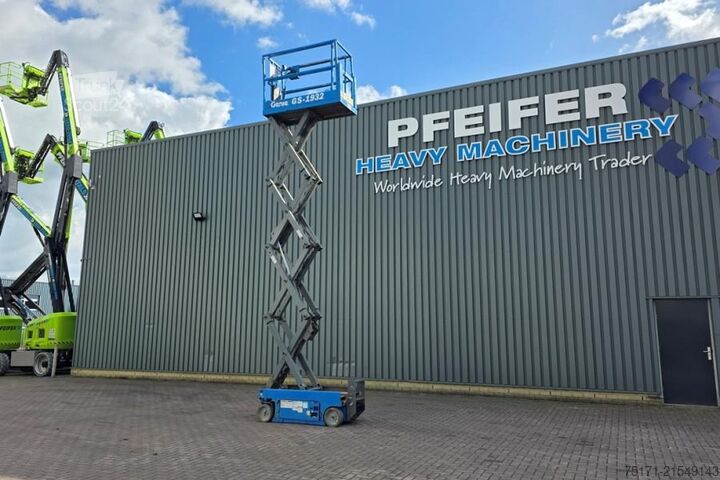 Nožnicový výťah Genie GS1932 Electric, Working Height 7.8 m, 227kg Capac
