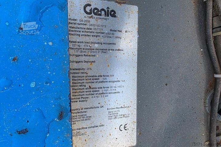 Ψαλίδι ανύψωσης Genie GS2632 Electric, 10m Working Height, Non Marking T