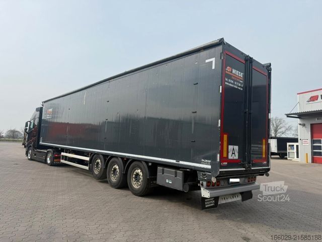 Walking floor semitrailer KNAPEN K200 Schubboden 92m³ XHDI 15 Bretter Top Zustand