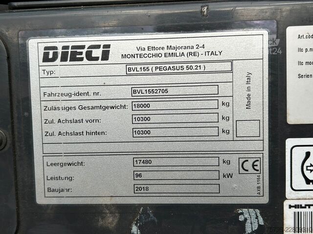 Verreiker DIECI Pegasus 50.21 + Arbeitskorb +Seilwinde+ Gabel
