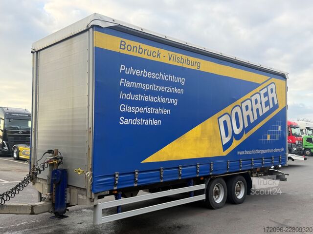 Open aanhangwagen met zeil HUMBAUR HT Curtainslider, Edscha, 10t, 2x Achs