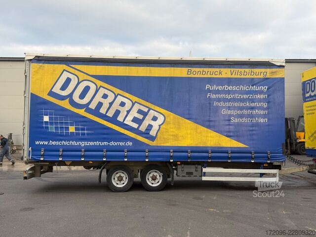 Open aanhangwagen met zeil HUMBAUR HT Curtainslider, Edscha, 10t, 2x Achs