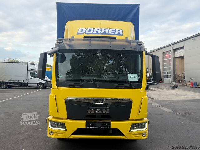 Jumbo vrachtwagen MAN TGL 8.220 + Humbaur HT, Pritsche/Plane, DE Truck