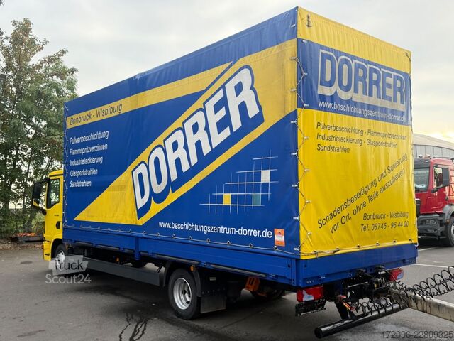 Jumbo vrachtwagen MAN TGL 8.220 + Humbaur HT, Pritsche/Plane, DE Truck