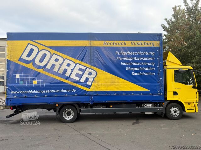 Jumbo vrachtwagen MAN TGL 8.220 + Humbaur HT, Pritsche/Plane, DE Truck